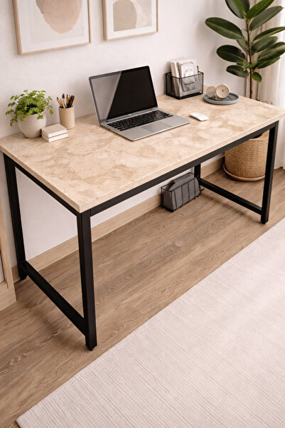 Flinder Merkür/Siyah 60 X 120 Cm Çalışma Masası, Bilgisayar Masası, Yemek Mas...