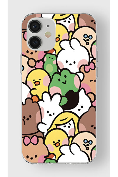 moonset Iphone 12 / 12 Pro Uyumlu Baskılı Yumuşak Silikon Şeffaf Telefon Kılıfı