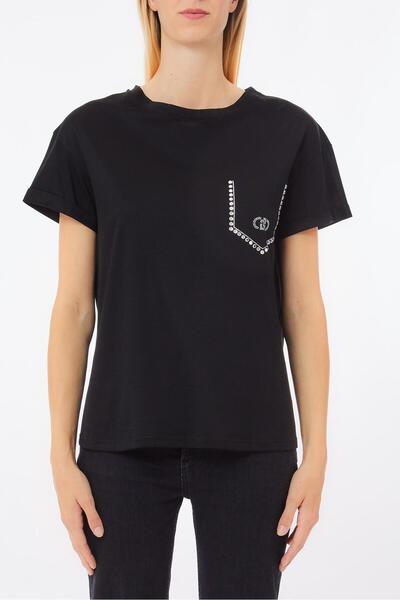 liu.jo Siyah Cepli T-shirt