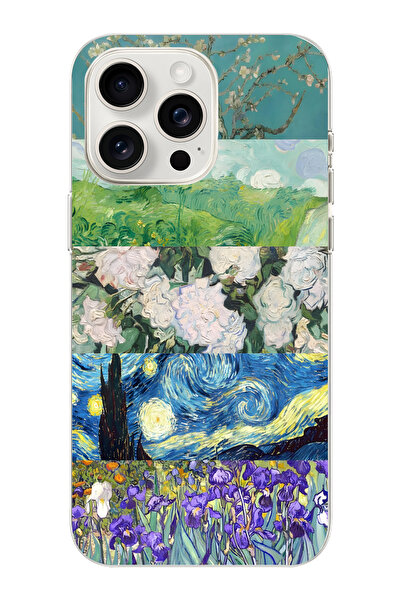 moonset Iphone 14 Pro Max Uyumlu Baskılı Yumuşak Silikon Şeffaf Telefon Kılıfı