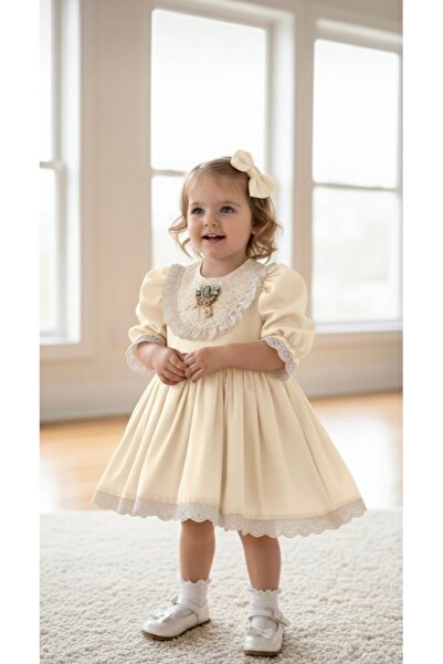 Mirace Styl Ретро детска рокля, детско официално облекло, сватбена рокля, рок...