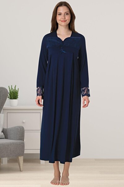 by İGP Cămașă de noapte lungă pentru gravide cu mâneci lungi