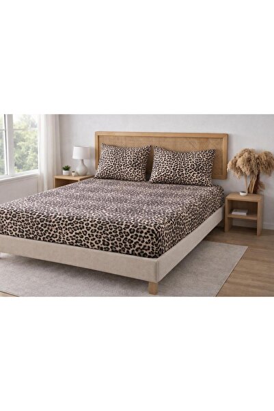Arma Concept Double Ranforce Fabric Leopard Pattern Elastic Sheet Set – Breat...