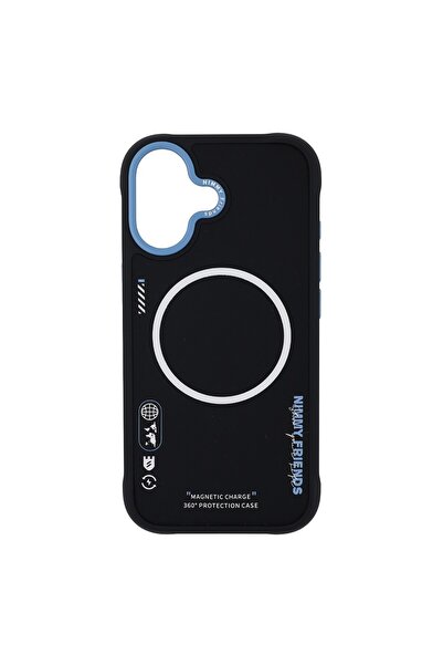 Nimmy iPhone 17 Uyumlu MagSafe Özellikli Cool And Cute 2.0 Telefon Kılıfı Siy...