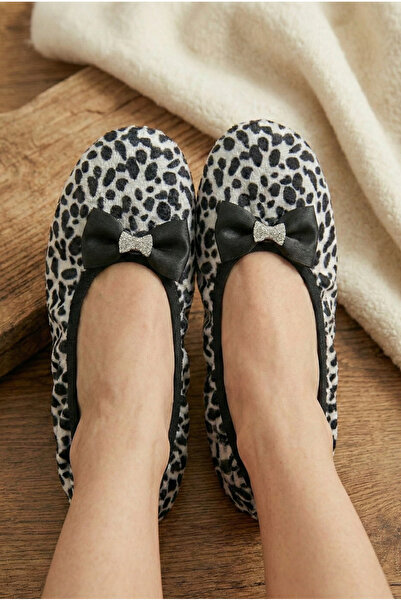 Mijja Figured Bowknot Velvet Home Slippers, Daily Gift Hajj Umrah Dowry Gift ...