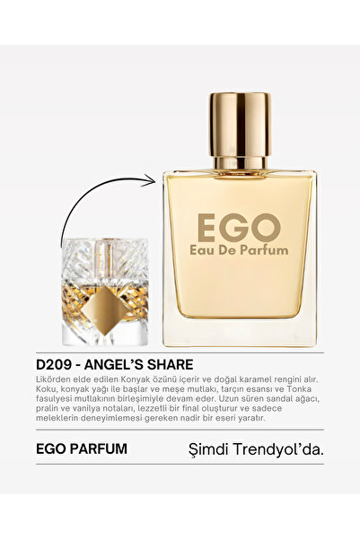 homeartplus D209 - Ego Edp 50 ml ( ANGEL SHARE ) Odunsu Kadın Parfüm