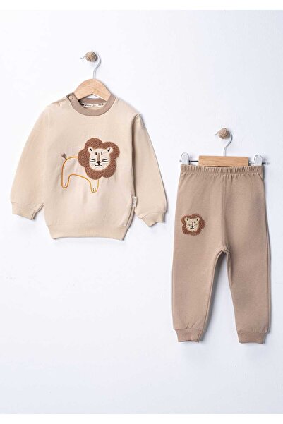 MyPrettyBaby ASLAN SÜZENE NAKIŞLI %100 PAMUK MEVSİMLİK İKİİP KUMAŞ ERKEK BEBE...