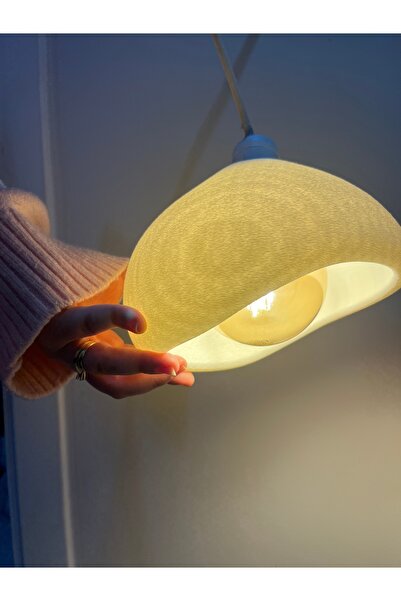 NORELUX Beton Görünümlü Norbe İskandinav Bohem Avize – Modern Minimal Tasarım