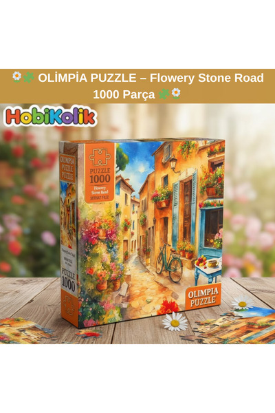 🌼🧩 OLİMPİA PUZZLE – Flowery Stone Road | 1000 Parça 🧩🌼