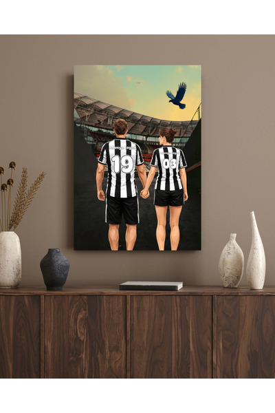 ABENOVA Kişiye Özel Taraftar Çift Tablosu – İsim & Numara Yazılabilir