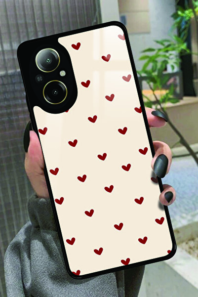 realme 12 Lite Uyumlu Kalp Tasarımlı Glossy Premium Kılıf