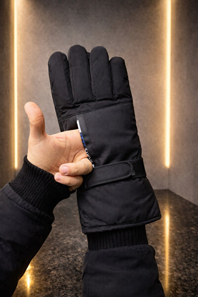 zenorawear Unisex Siyah Kışlık Eldiven Cep Detaylı