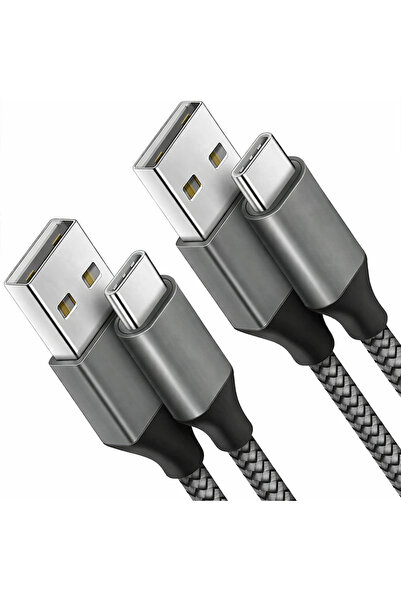 Kipgsm USB to Type-C 100 cm Süper Hızlı Şarj Kablosu Hasır Örgülü Tüm Modelle...