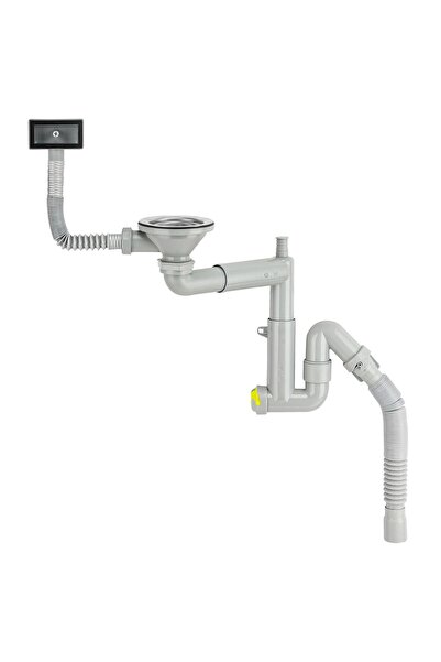 AKKON Premium Çöpmak Damlalıklı Teleskopik Lavabo ve Evye Sifonu Gider Borusu...