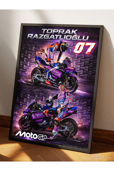 Turkish Riders Toprak Razgatlıoğlu TR 07 MotoGP Yamaha M1 / UV Baskı MDF Duva...