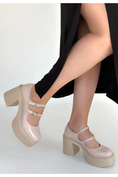 İntive Lingerie Jarlo Bej Rugan Dolgu Topuk Ayakkabı