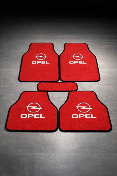 Universal Opel Tigra Uyumlu Kırmızı 5 Parça Halı Paspas Seti