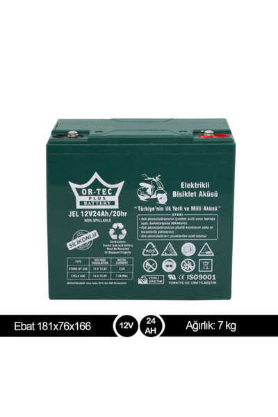 ORTEC 12V 24AH Elektrikli Motosiklet Aküsü