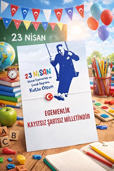 Emtory Home 23 Nisan Bileklikli Kart Hediyeliği – Atatürk Temalı Okul Etkinli...