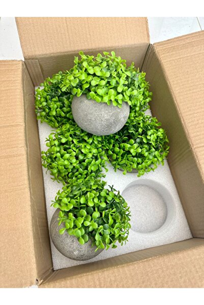 FB Cup مجموعة من أزرق بلون الكوبالت زهور صناعية من البوليستون بمظهر الحجر الر...