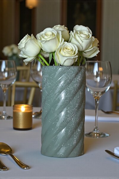 LALEZEN HOME Ceramic Marshmallow Vase