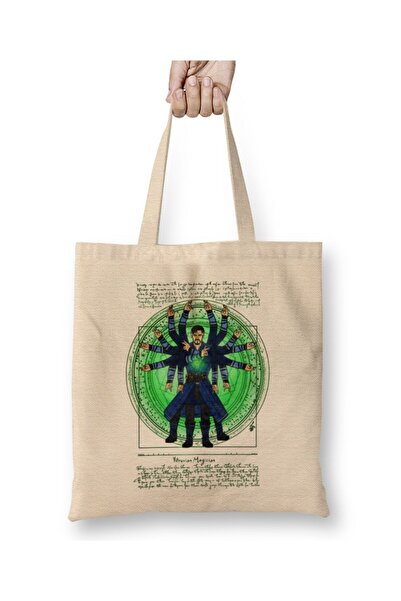 Toyaso Doctor Strange Vitruvian Magician White Tote Bag Long Handle Shopping ...