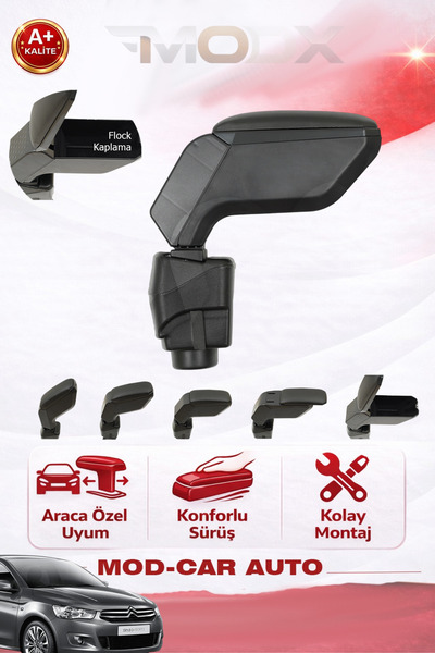 MODxAUTO CİTROEN C-ELYSEE 2012+ ARACA ÖZEL ÜRETİM KOL DAYAMA (KOLÇAK) VİDASIZ A+