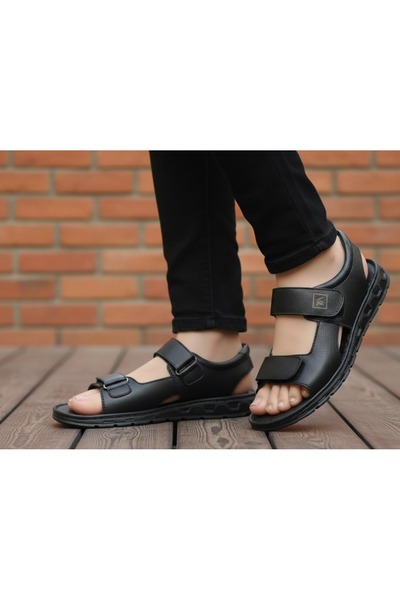 Taşpınar Ayakkabı 100% Γνήσιο Δέρμα Ορθοπεδικά Ανδρικά Παντόφλες-Σανδάλια Μασ...