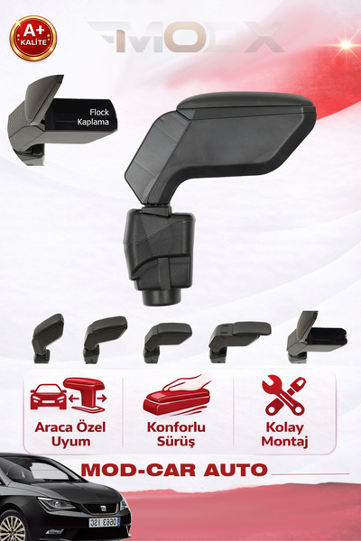 MODxAUTO SEAT İBİZA 2008-2017 ARACA ÖZEL ÜRETİM KOL DAYAMA (KOLÇAK) VİDASIZ A+