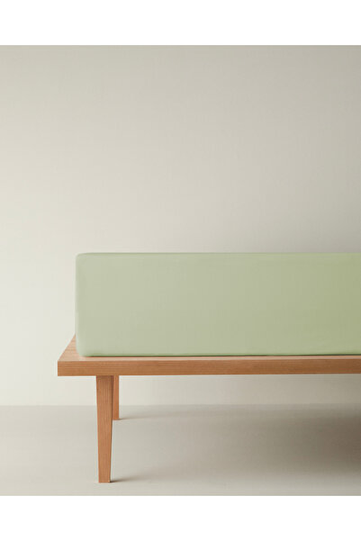 English Home Novella Premium Soft Cotton Single Fitted Sheet 160X200 cm Green