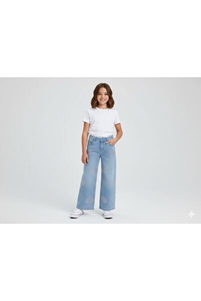 CUBBUX Удобни дънки с бродерия за момичета