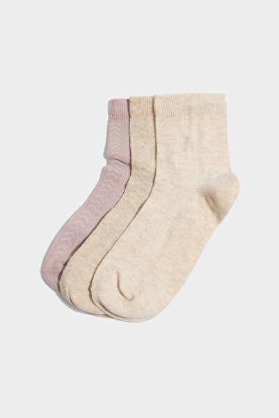 DeFacto Дамски пакет от 3 чифта памучни чорапи G3587AXNS