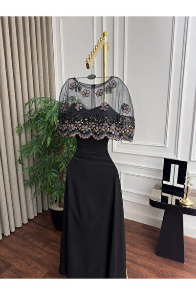 lamsuh harir classic black evening dress