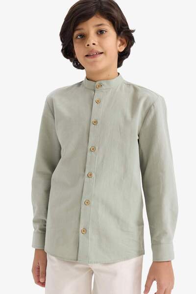 DeFacto Boy's Mock Neck Long Sleeve Shirt G6727A826Sp