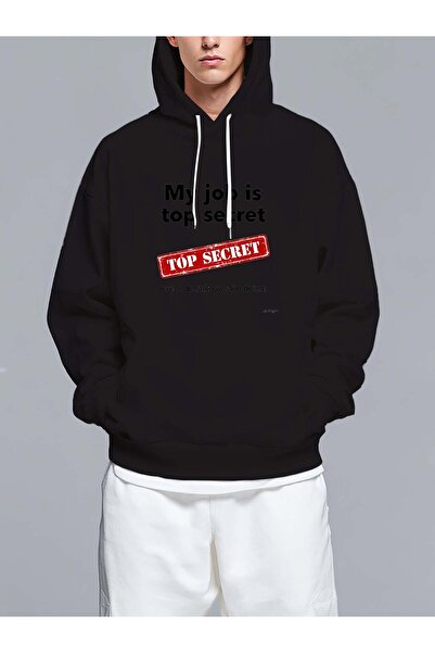 MIXSNOW My job is top secret - Men's Printed Hooded Oversize Sweatshirt