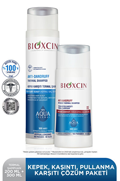 Bioxcin Aqua Anti-Dandruff Thermal Shampoo 300 ml + Intensive Anti-Dandruff T...