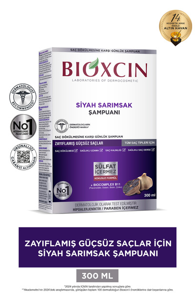 Bioxcin Black Garlic Shampoo 300 ml