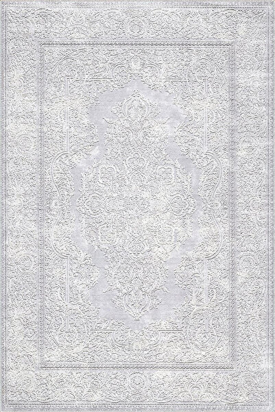 HALIPORTALI Açık Gri Soft Dokulu Salon Halısı Yıkanabilir HL-SM-491