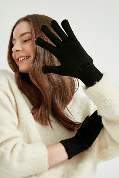 stravis Black Acrylic Gloves