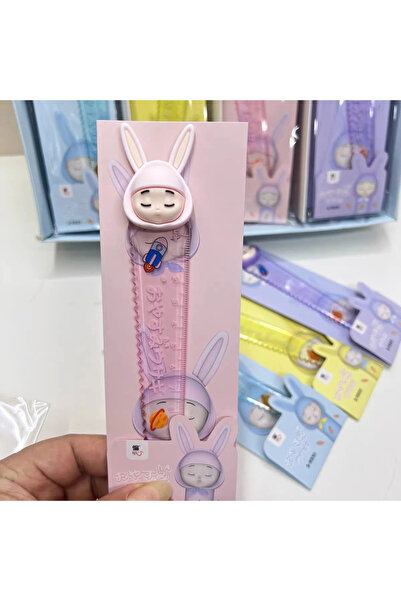 1way Cute cartoon design 3D sleeping rabbit ruler