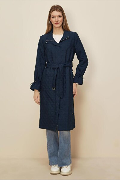 Alvina Belted Quilted Trench Coat 10993