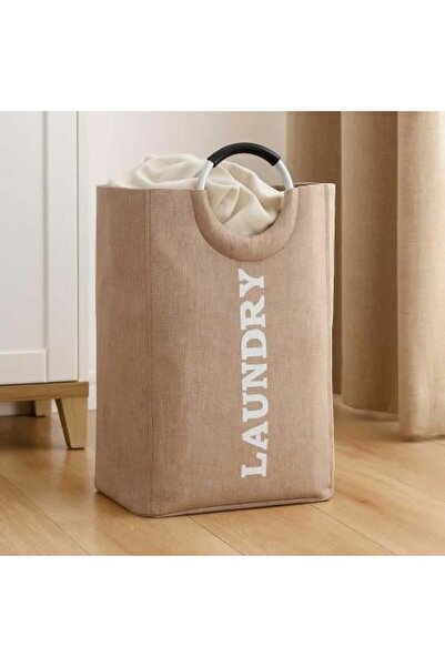 Generic Fabric Laundry Basket with Metal Handle
