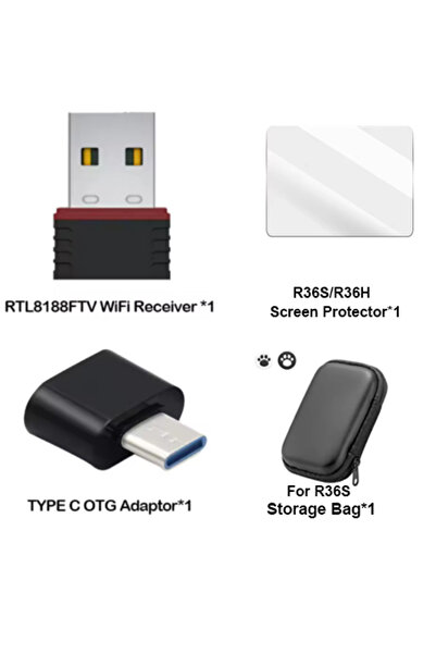 Choice WIFI protector bag R36S (WiFi) RTL8188FTV USB Dongles and TYPE C OTG a...