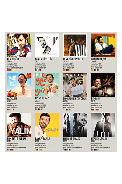 Ororabutik Σετ ταπετσαρίας αφίσας εξωφύλλου άλμπουμ ροκ ποπ Lean Σετ αφίσας Α...