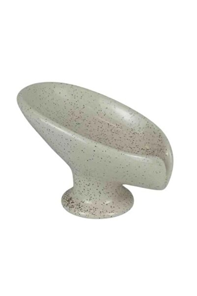 Generic Ceramic Soap Dish with Oval Dotted Design