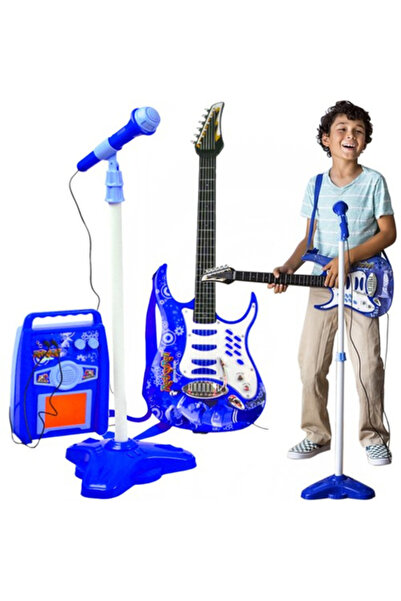 ISO TRADE Set Muzical Copii– Chitara Electrica + Amplificator + Microfon cu S...