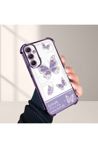 SLIMFELT حافظة ممتصة للصدمات من السيليكون الشفاف المتوافقة مع هاتف Samsung Ga...