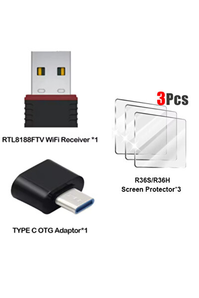 Choice WIFI and 3 protector R36S (WiFi) RTL8188FTV USB Dongles and TYPE C OTG...
