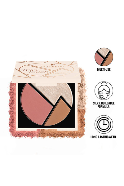 Character باليت أحمر الخدود والإضاءة البرونزية الثلاثية اللمسة