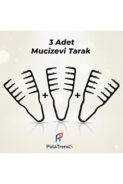 POLATRENDS Mucizevi Tarak Saç Şekillendirme Tarağı ( 3 Adet)